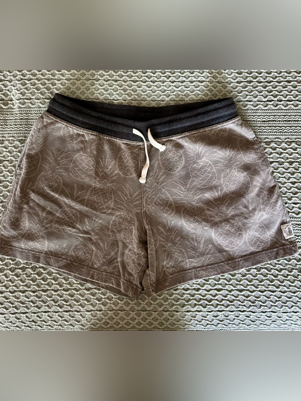 Chubbies 5.5” Men's Pineapple-Print Drawstring Shorts - Gray Size Large